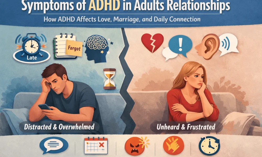 Symptoms of ADHD in Adults Relationships - How ADHD Affects Love, Marriage, and Daily Connection - Health Care Tips Hub